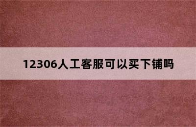 12306人工客服可以买下铺吗