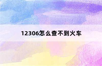 12306怎么查不到火车