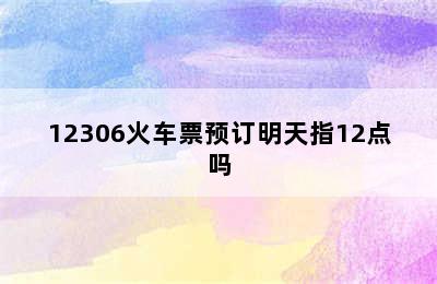 12306火车票预订明天指12点吗