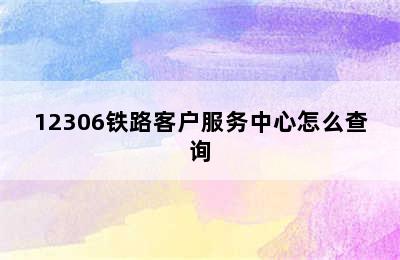 12306铁路客户服务中心怎么查询