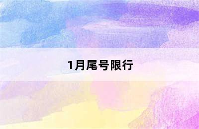 1月尾号限行