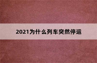 2021为什么列车突然停运