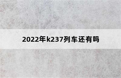 2022年k237列车还有吗