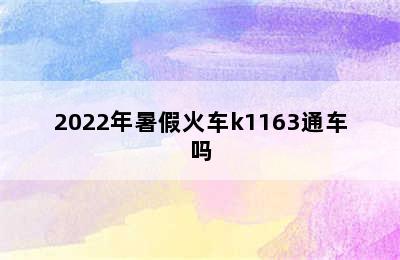 2022年暑假火车k1163通车吗