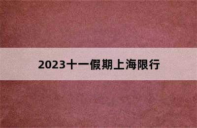 2023十一假期上海限行