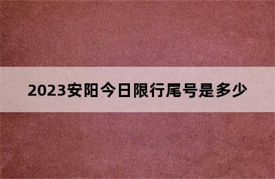 2023安阳今日限行尾号是多少