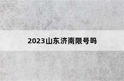 2023山东济南限号吗