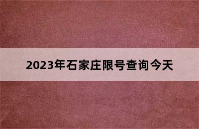 2023年石家庄限号查询今天