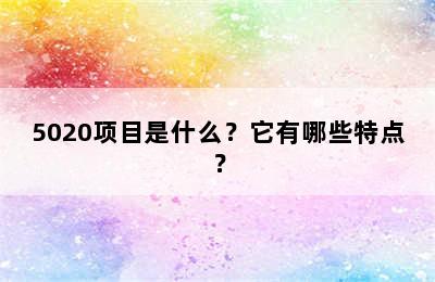 5020项目是什么？它有哪些特点？