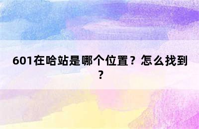 601在哈站是哪个位置？怎么找到？