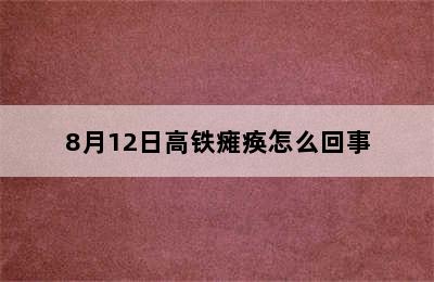 8月12日高铁瘫痪怎么回事