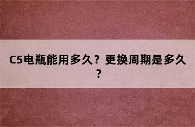 C5电瓶能用多久？更换周期是多久？