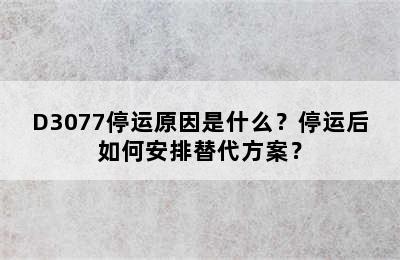 D3077停运原因是什么？停运后如何安排替代方案？