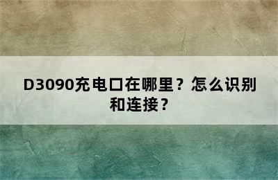 D3090充电口在哪里？怎么识别和连接？