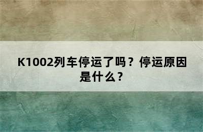 K1002列车停运了吗？停运原因是什么？