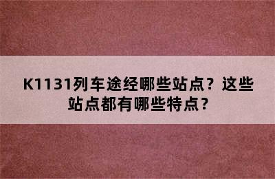 K1131列车途经哪些站点？这些站点都有哪些特点？