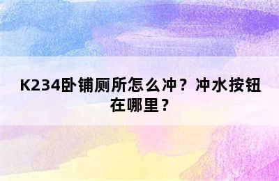 K234卧铺厕所怎么冲？冲水按钮在哪里？