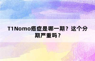 T1Nomo癌症是哪一期？这个分期严重吗？