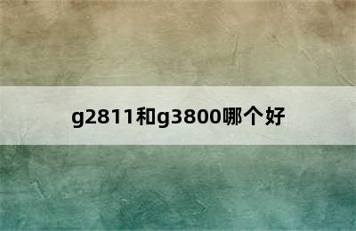 g2811和g3800哪个好