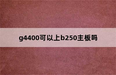 g4400可以上b250主板吗