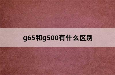 g65和g500有什么区别