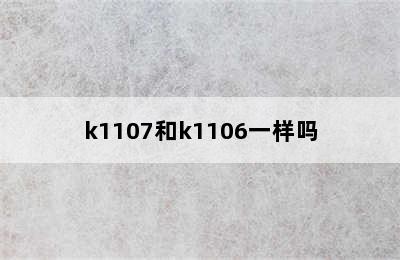 k1107和k1106一样吗