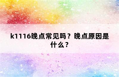 k1116晚点常见吗？晚点原因是什么？