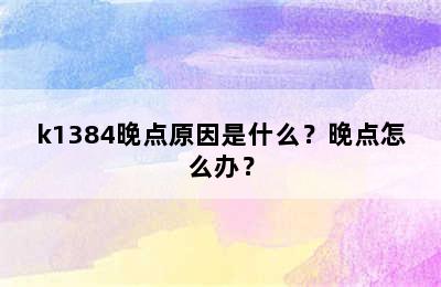 k1384晚点原因是什么？晚点怎么办？