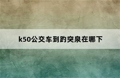 k50公交车到趵突泉在哪下