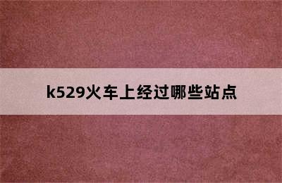 k529火车上经过哪些站点