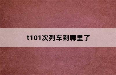 t101次列车到哪里了