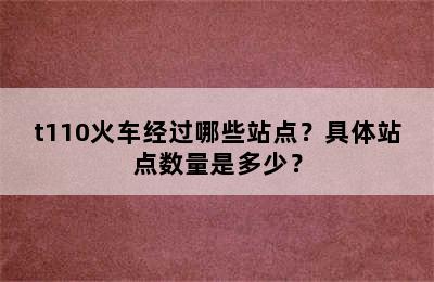 t110火车经过哪些站点？具体站点数量是多少？