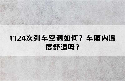 t124次列车空调如何？车厢内温度舒适吗？