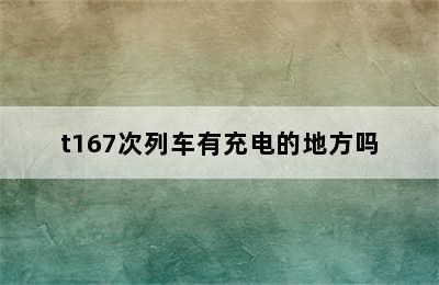 t167次列车有充电的地方吗