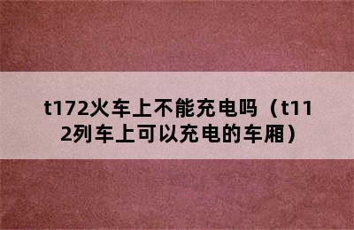 t172火车上不能充电吗（t112列车上可以充电的车厢）