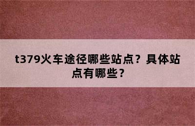 t379火车途径哪些站点？具体站点有哪些？