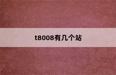 t8008有几个站