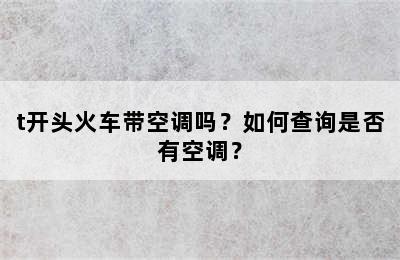 t开头火车带空调吗？如何查询是否有空调？