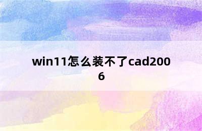 win11怎么装不了cad2006