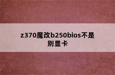 z370魔改b250bios不是别显卡