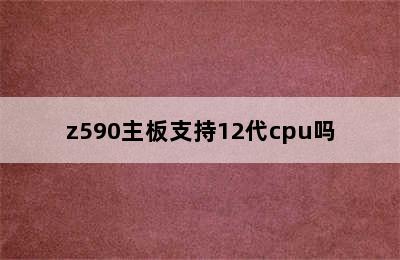 z590主板支持12代cpu吗