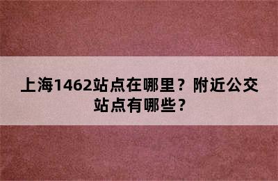 上海1462站点在哪里？附近公交站点有哪些？