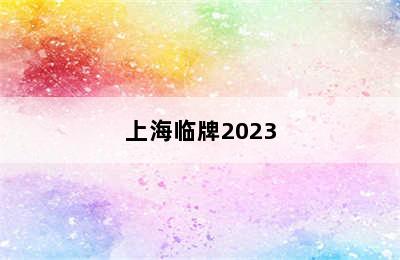 上海临牌2023
