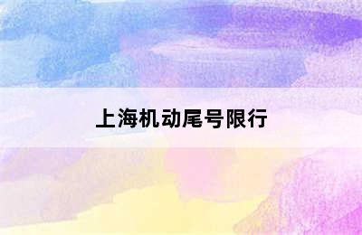 上海机动尾号限行