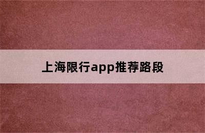 上海限行app推荐路段
