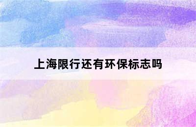 上海限行还有环保标志吗