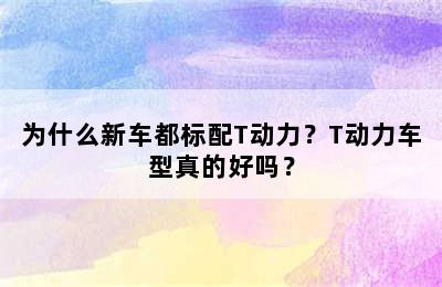 为什么新车都标配T动力？T动力车型真的好吗？