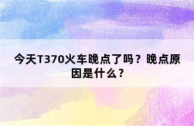 今天T370火车晚点了吗？晚点原因是什么？