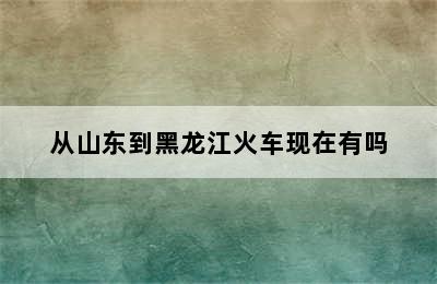 从山东到黑龙江火车现在有吗