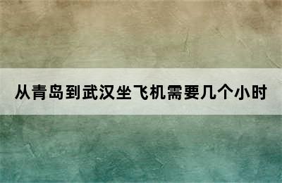 从青岛到武汉坐飞机需要几个小时